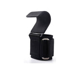 Black car seat belt clip on a white background