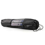 Black compression bag with mesh side on a white background