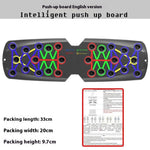 Intelligent push-up board with colorful connectors on a gray background