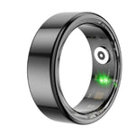 Man wearing a smart fitness ring while lifting weights.